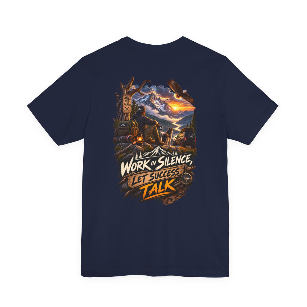 T-shirt « Work in Silence Let Success Talk » — T-shirt graphique de motivation
