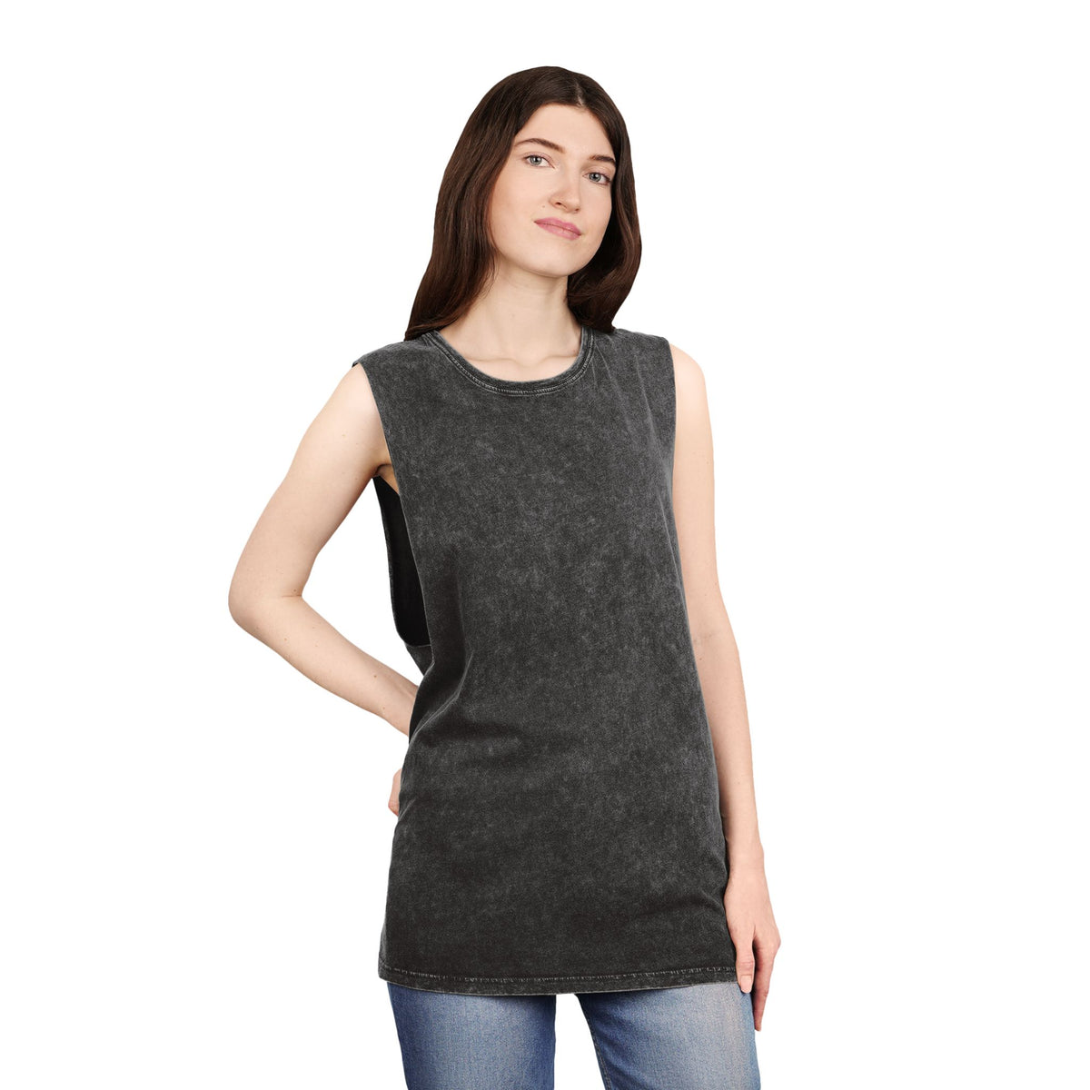 Wild Vecman logo - Compass Tank Top — Vintage Stonewash Adventure Graphic