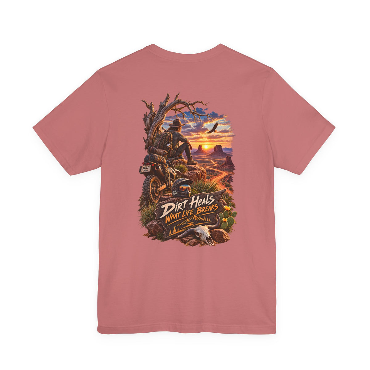 Dirt Heals Motorbike Sunset T‑Shirt