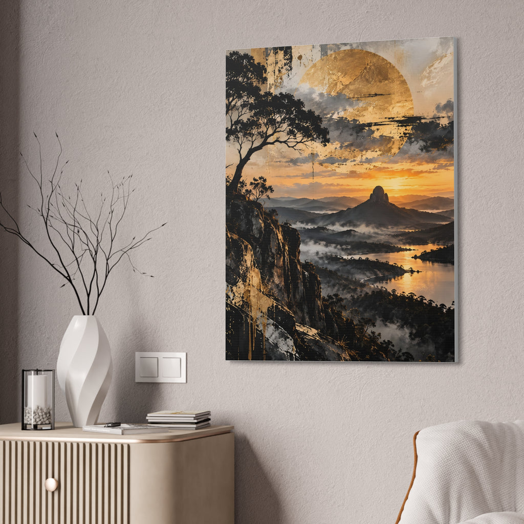 Golden Sunrise Landscape Canvas Print — Stretched 1.5"