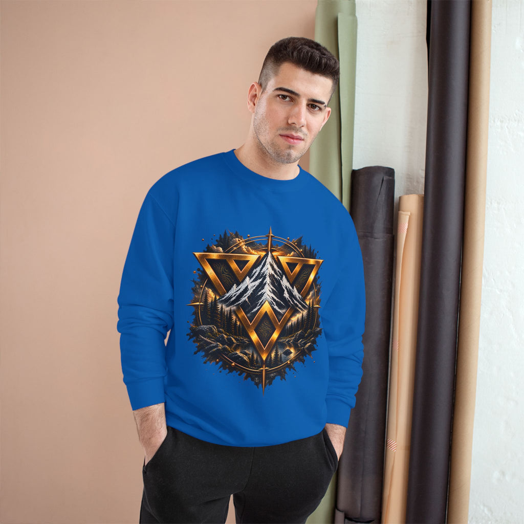 Adventure Champion Sweatshirt — 'Lost Often, Found Always' Mountain Graphic Crewneck