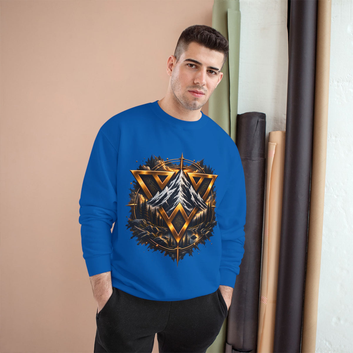 Adventure Champion Sweatshirt — 'Lost Often, Found Always' Mountain Graphic Crewneck