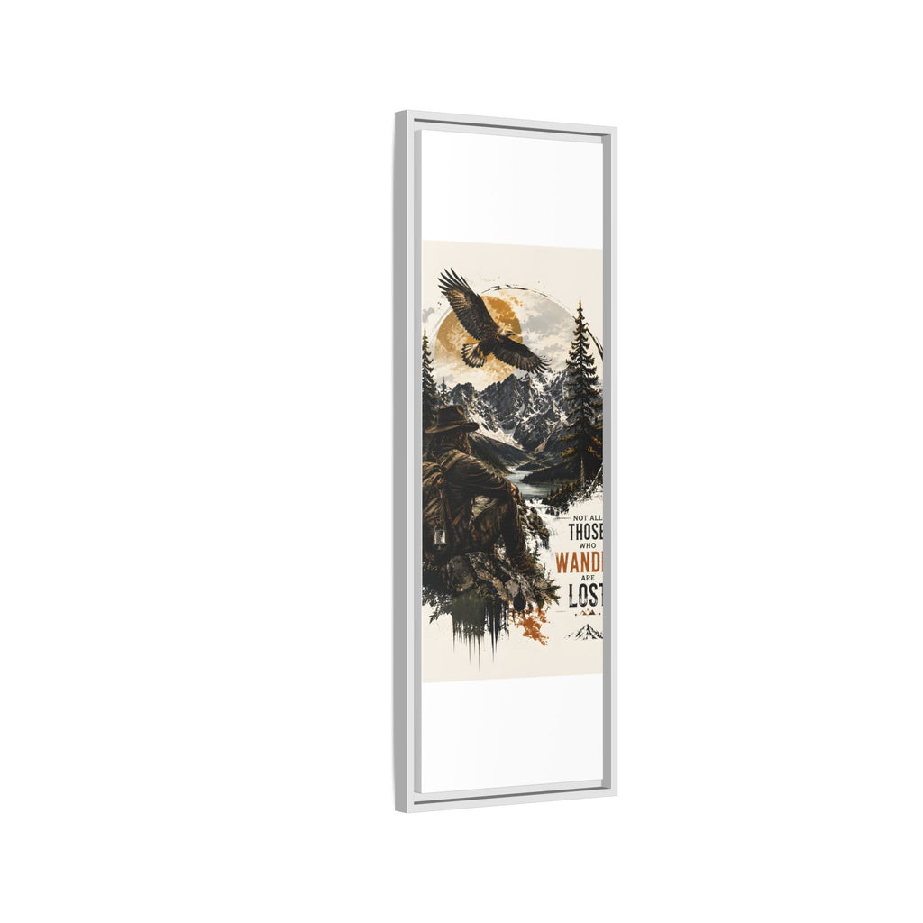 Wander Not Lost Eagle Mountain Canvas Print — Framed Matte Wall Art