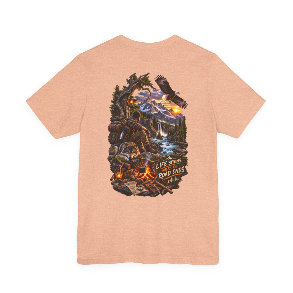 T-shirt graphique Life Begins Where the Road Ends