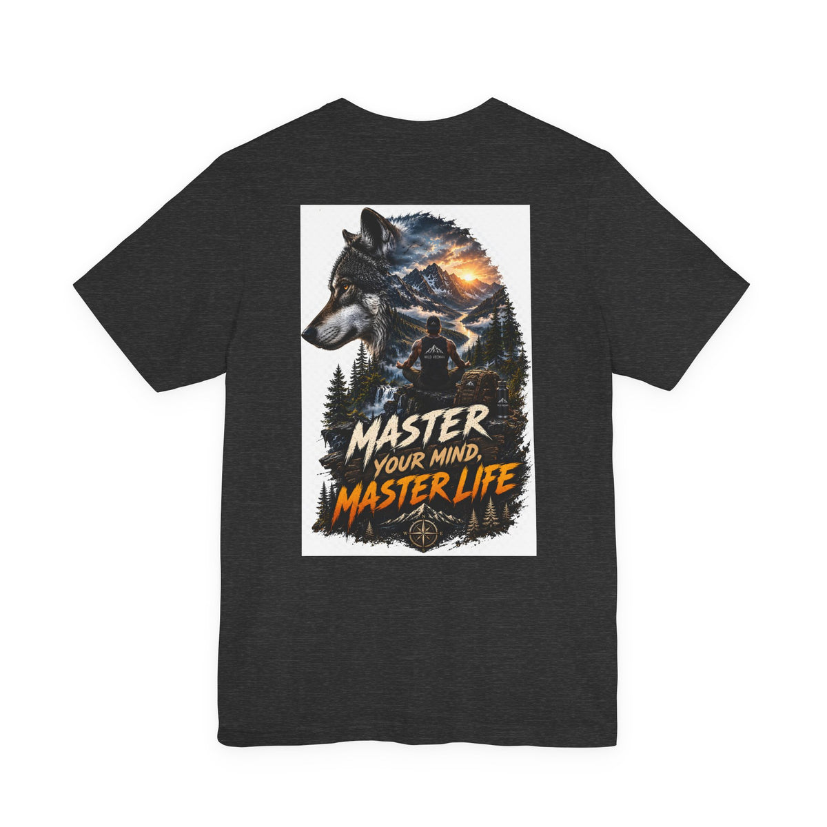 Master Your Mind, Master Life Wolf Tee — Motivational Outdoor Graphic T-Shirt