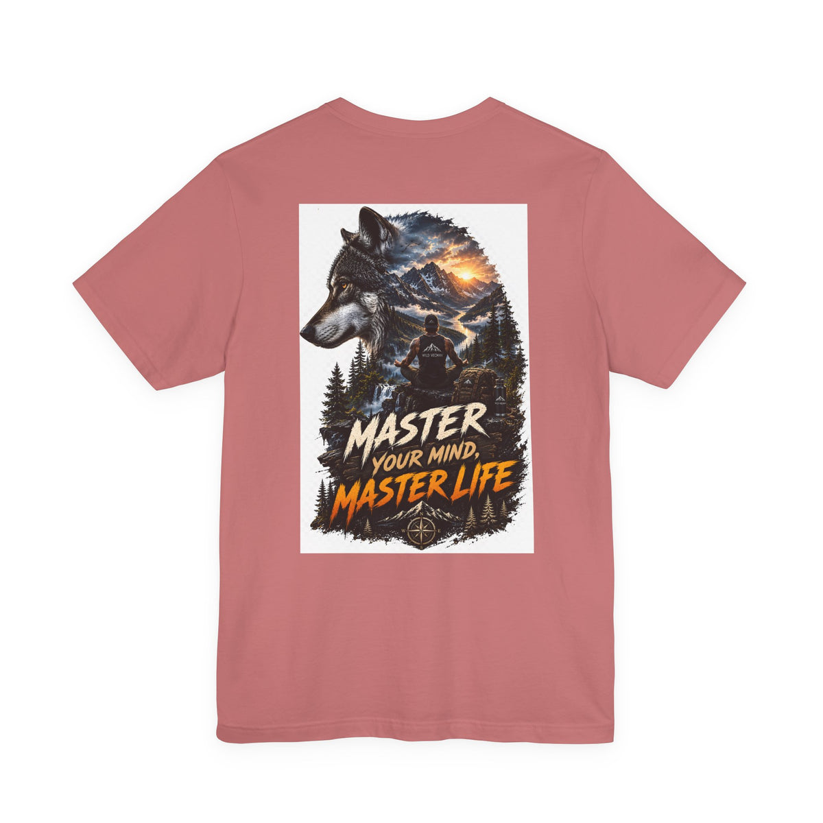 Master Your Mind, Master Life Wolf Tee — Motivational Outdoor Graphic T-Shirt