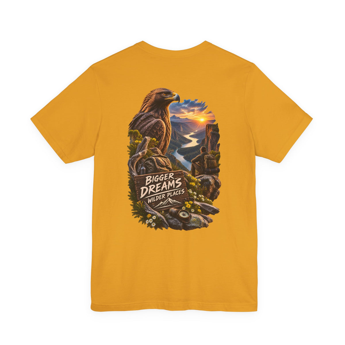 Bigger Dreams Wilder Places Tee — Adventure Eagle Graphic T‑Shirt