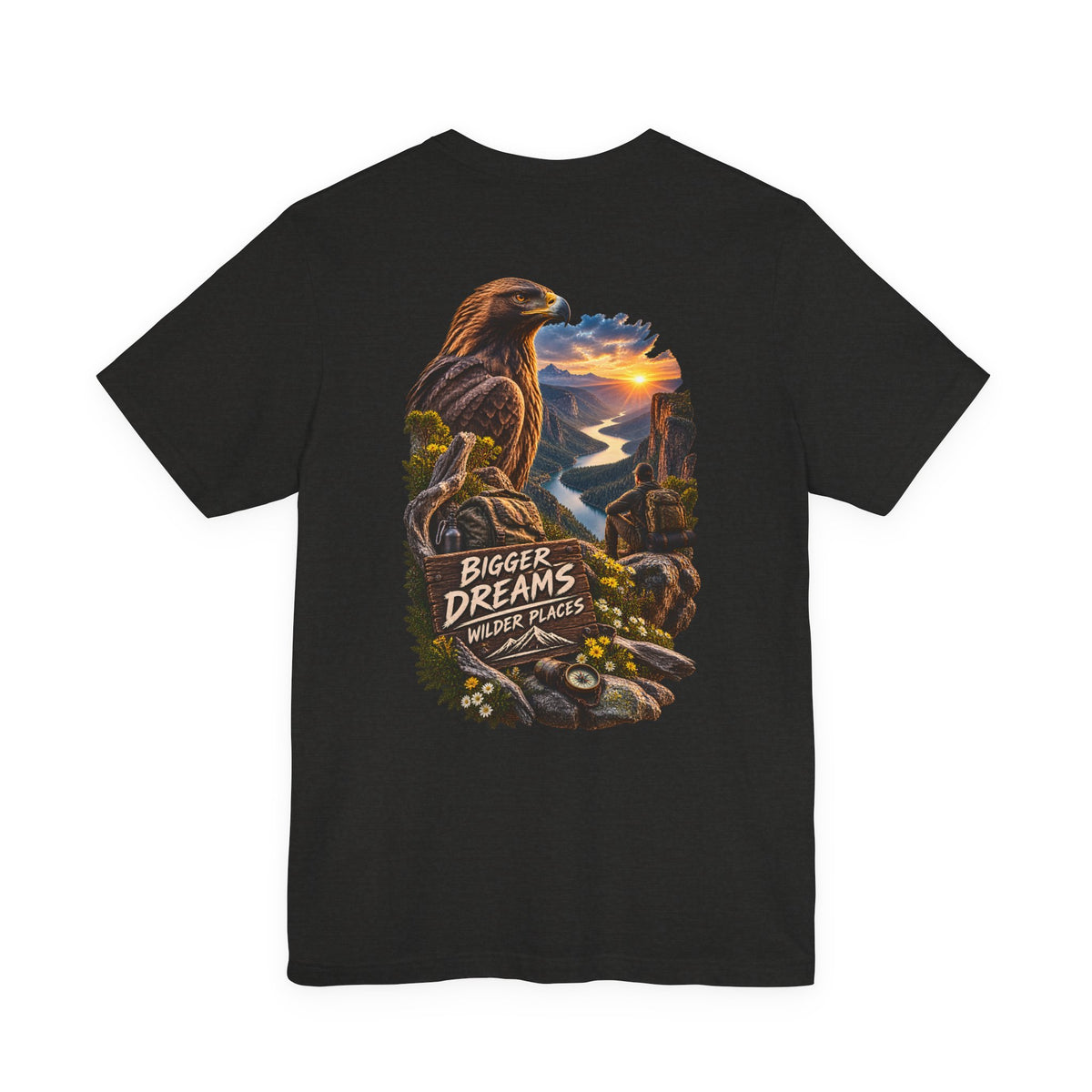 Bigger Dreams Wilder Places Tee — Adventure Eagle Graphic T‑Shirt