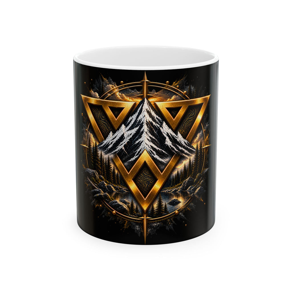 WiLD Vecman Compass Ceramic Mug — Norse Viking Woodland Coffee Cup