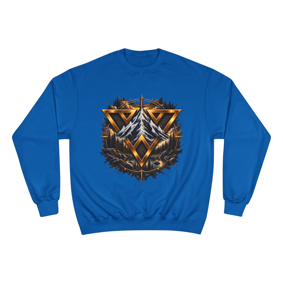 Adventure Champion Sweatshirt — 'Lost Often, Found Always' Mountain Graphic Crewneck