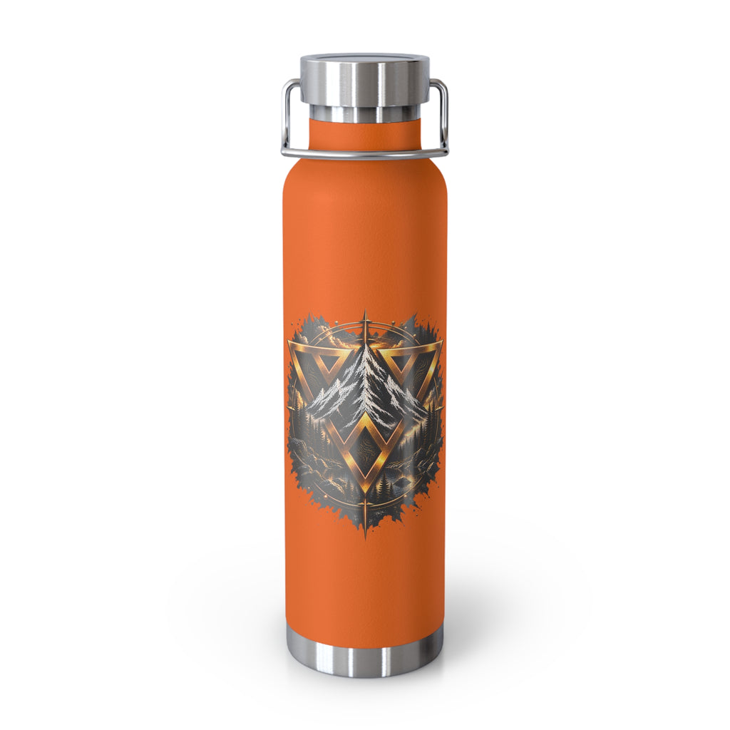 Bouteille isolée sous vide en cuivre de 22 oz — Motif Forêt WilD VecMan