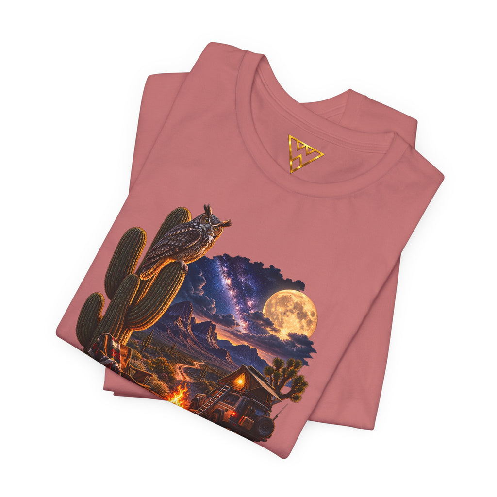 Campfire Desert Graphic Tee — "Seek What Sets Your Soul Alive"