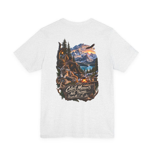 T-shirt Aventure — Imprimé dos « Collect Moments Not Things »
