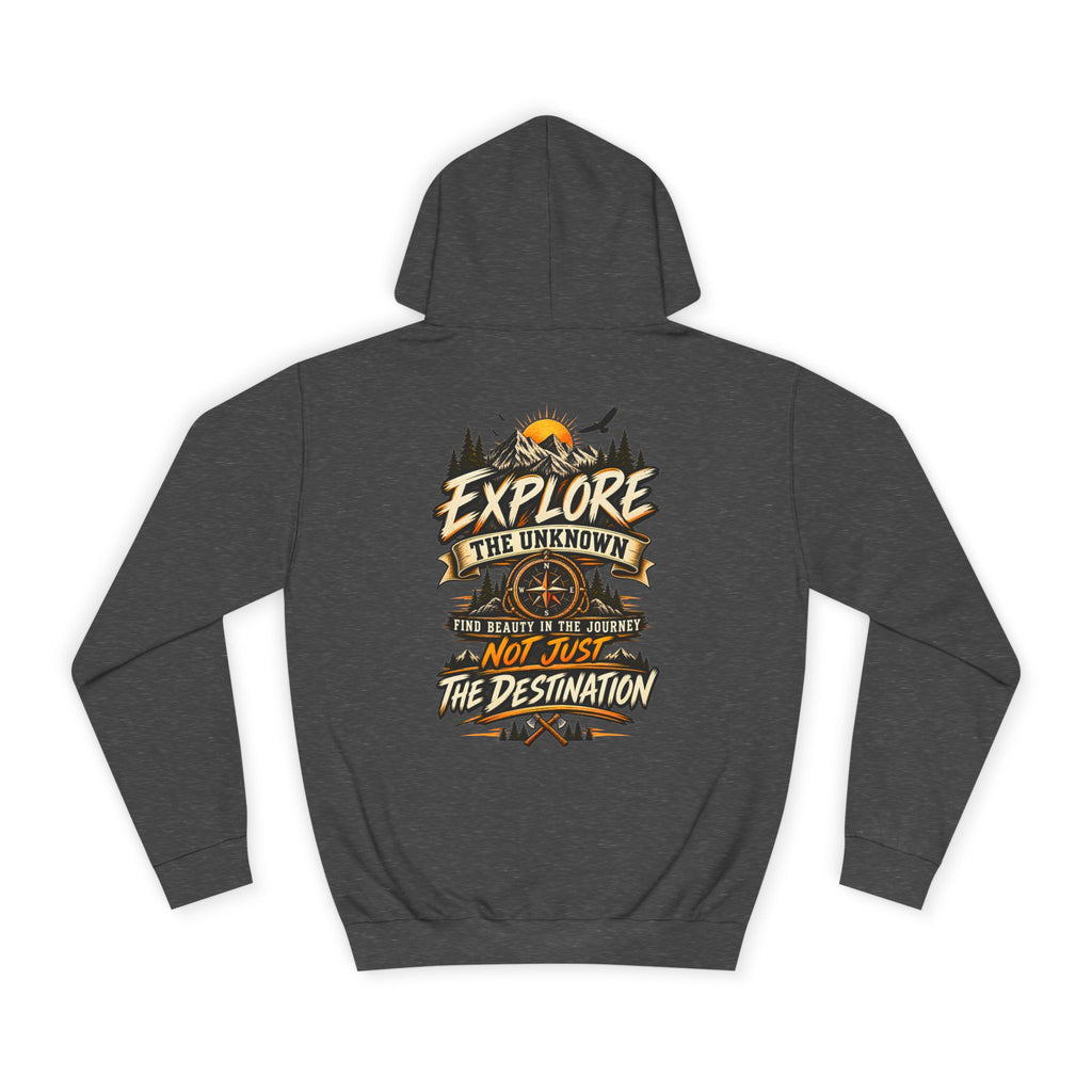 Explore The Unknown Hoodie — Adventure Graphic College Pullover