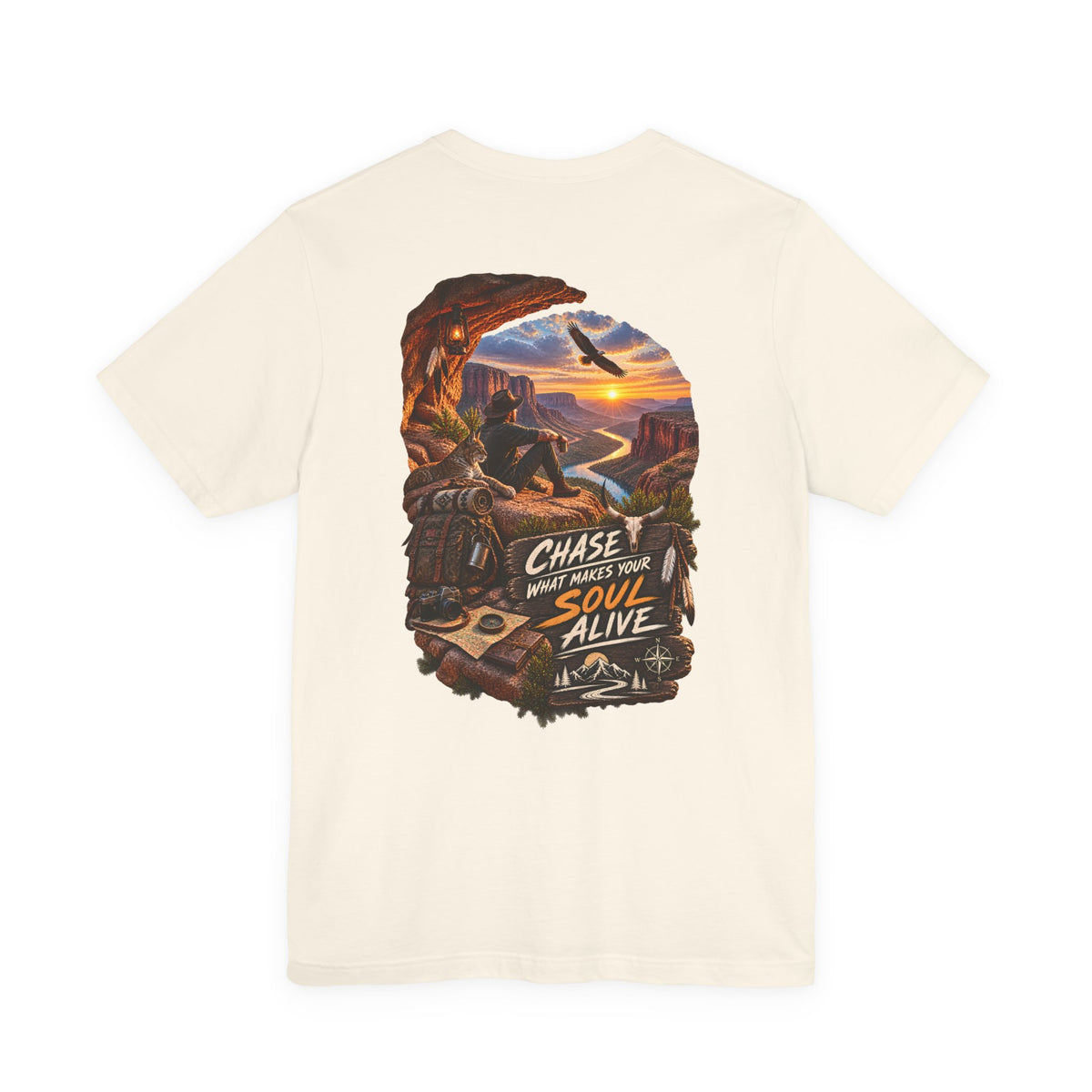Adventure T-Shirt — "Chase What Makes Your Soul Alive" Graphic Tee