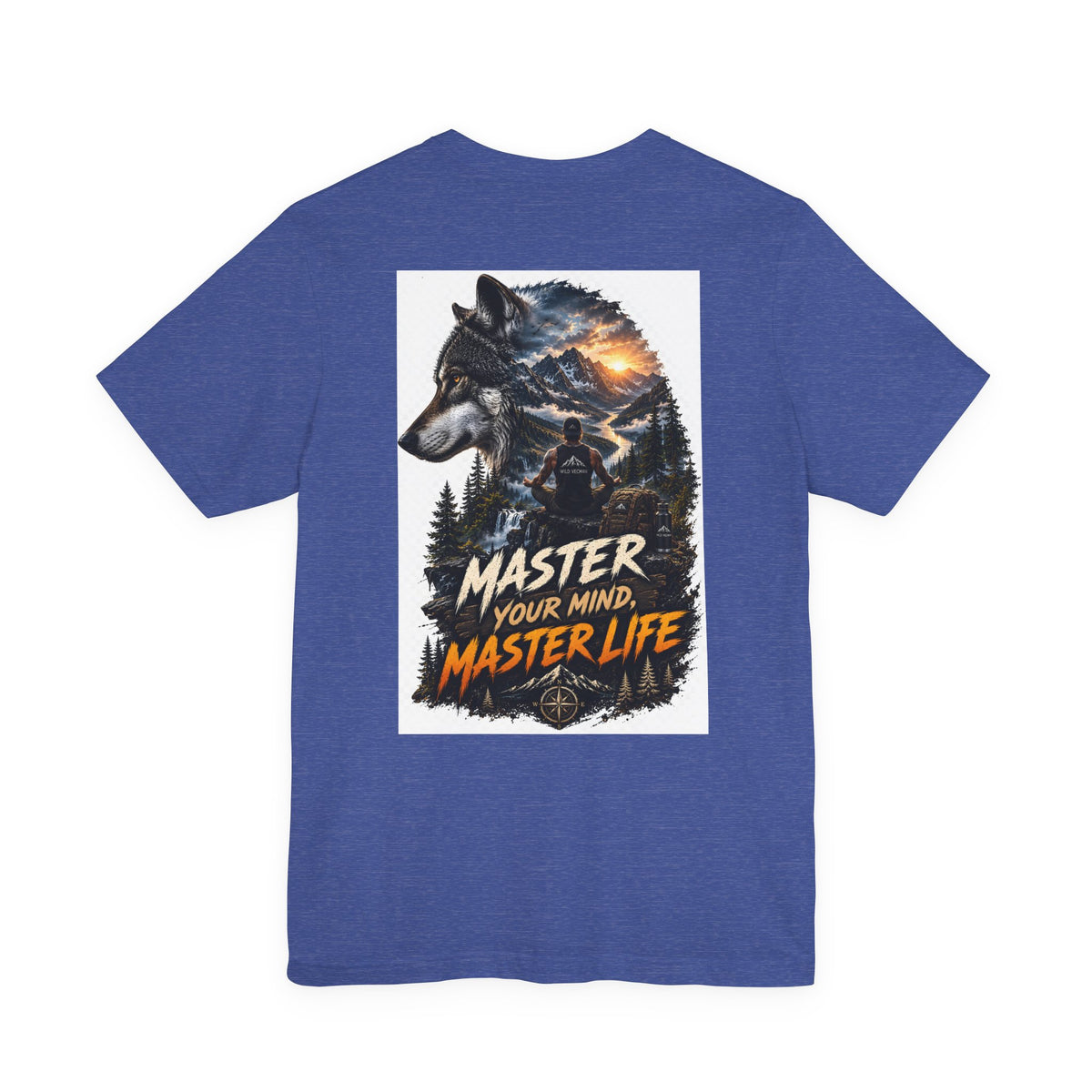 Master Your Mind, Master Life Wolf Tee — Motivational Outdoor Graphic T-Shirt