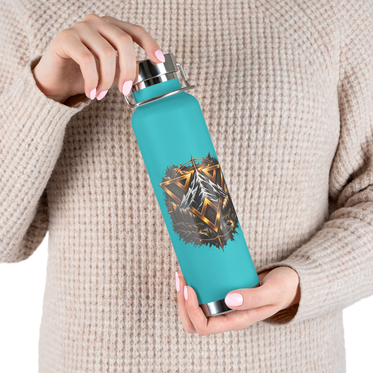 22oz Copper Vacuum Insulated Bottle — WilD VecMan Forest Design