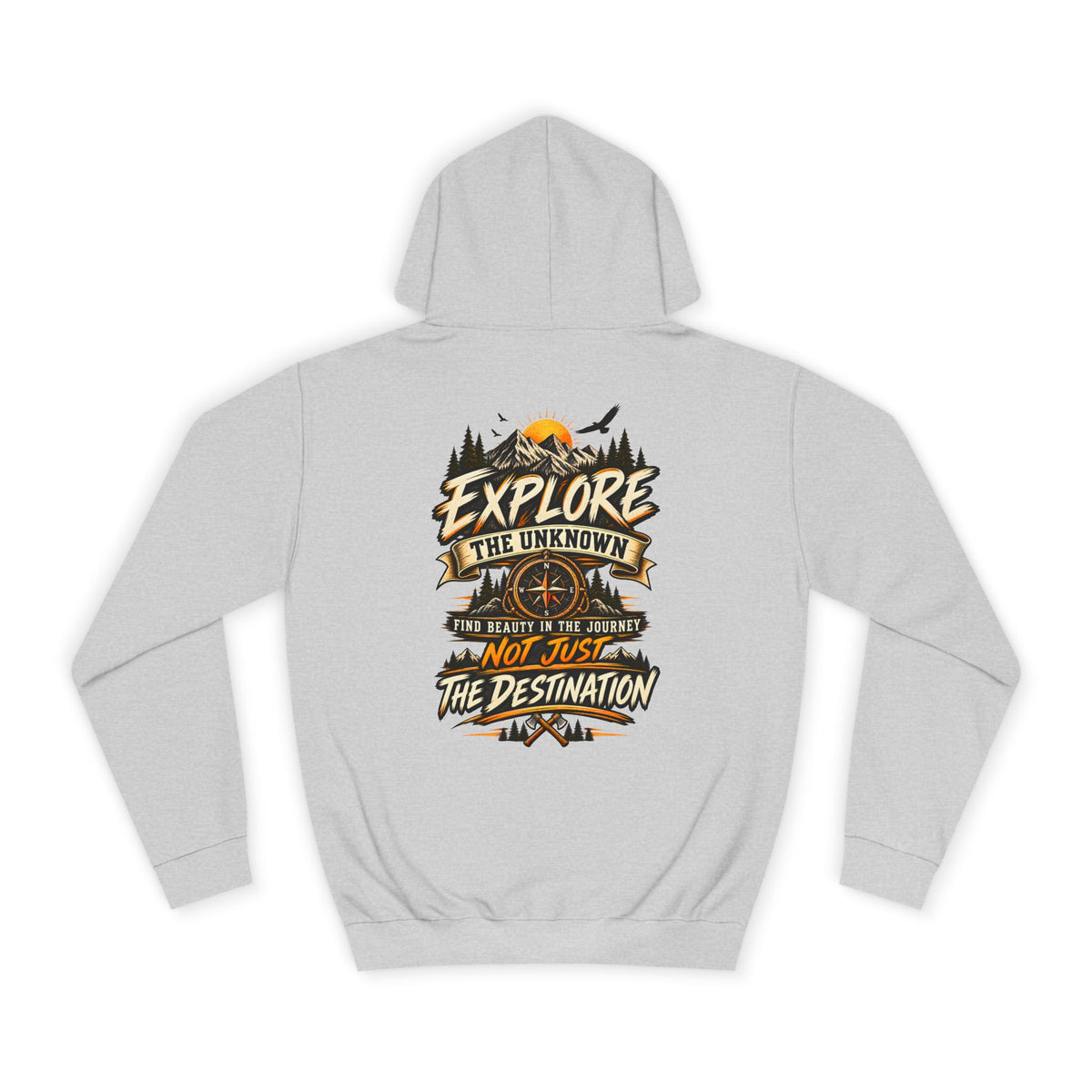 Explore The Unknown Hoodie — Adventure Graphic College Pullover