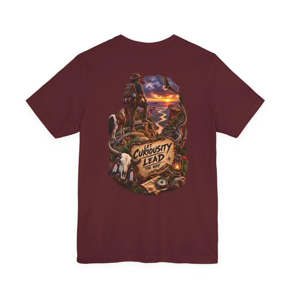 T-shirt graphique Aventure — Imprimé au dos « Let Curiosity Lead the Way »