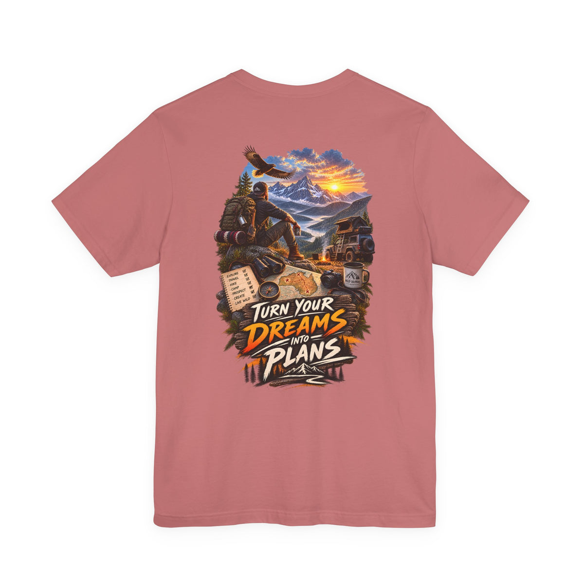 Motivational Adventure T-Shirt — “Turn Your Dreams Into Plans” Graphic Tee
