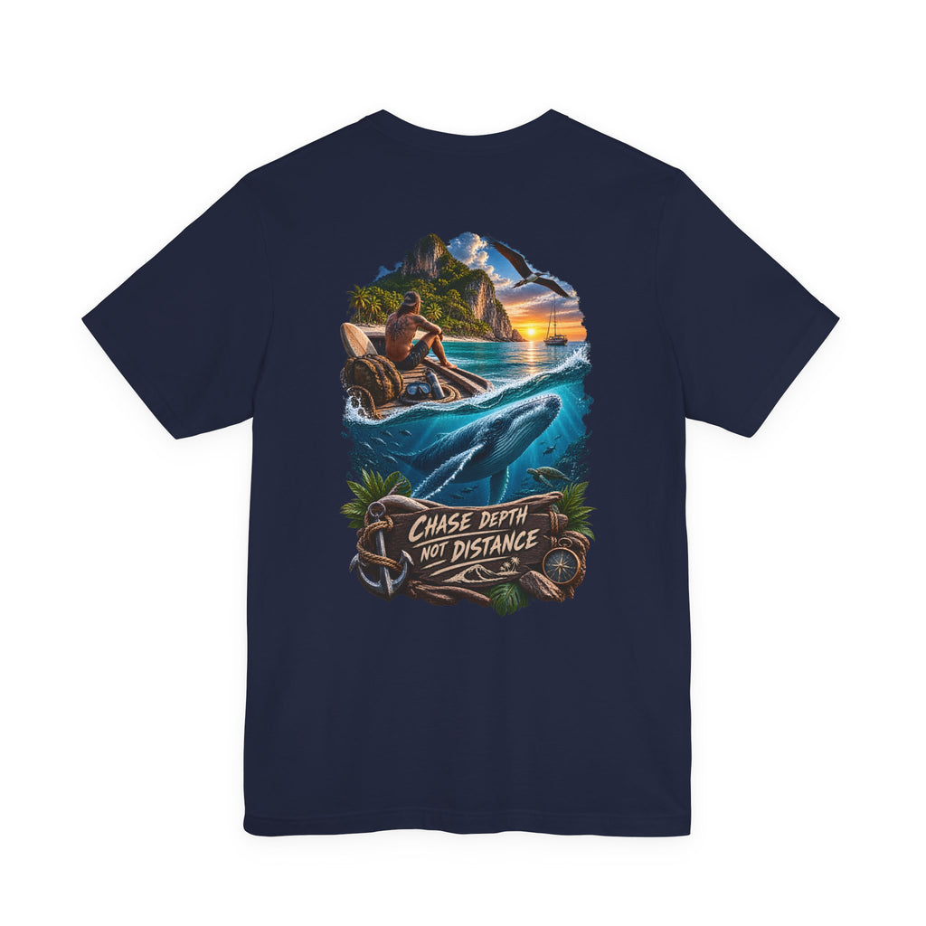 T-shirt baleine « Chase Depth Not Distance »