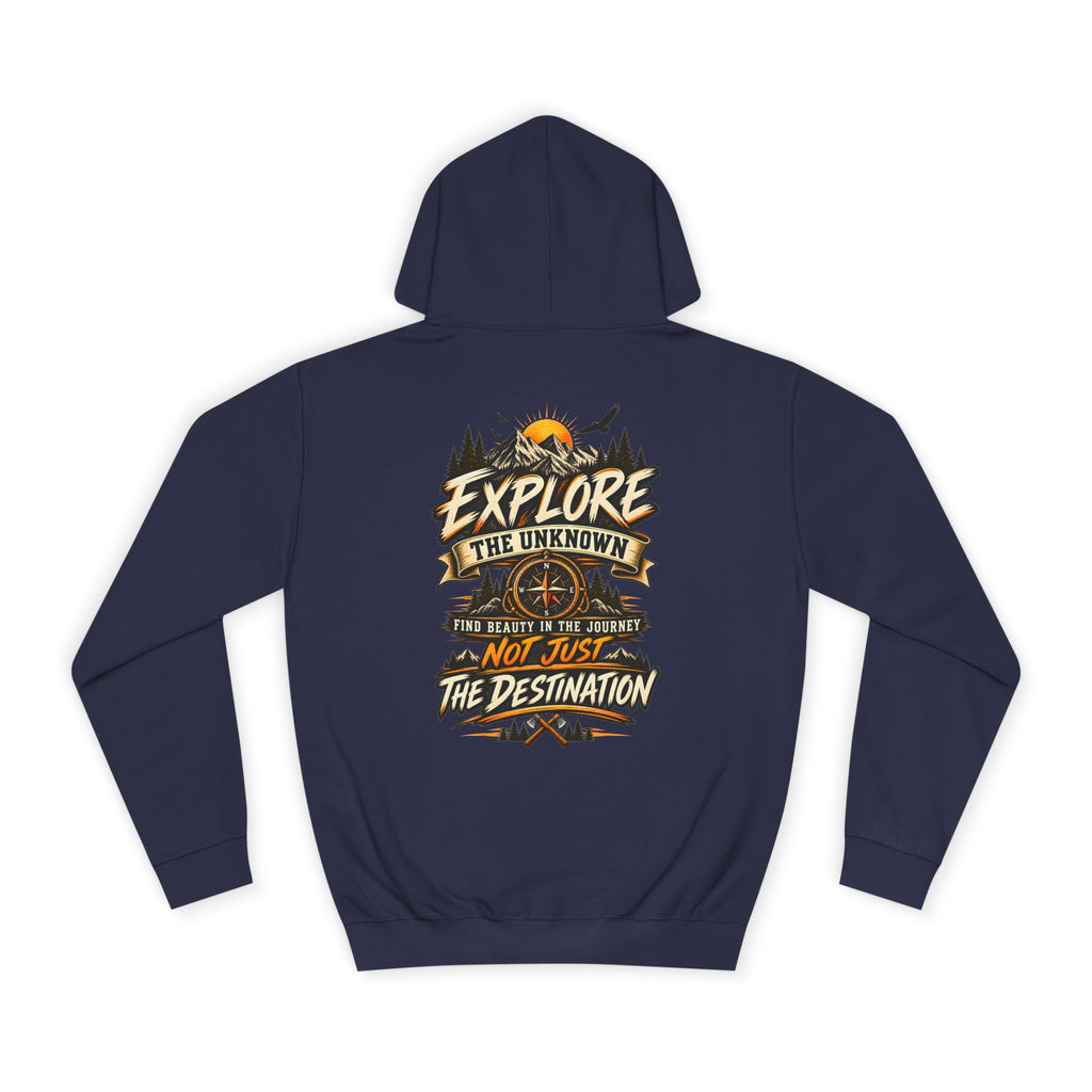 Explore The Unknown Hoodie — Adventure Graphic College Pullover