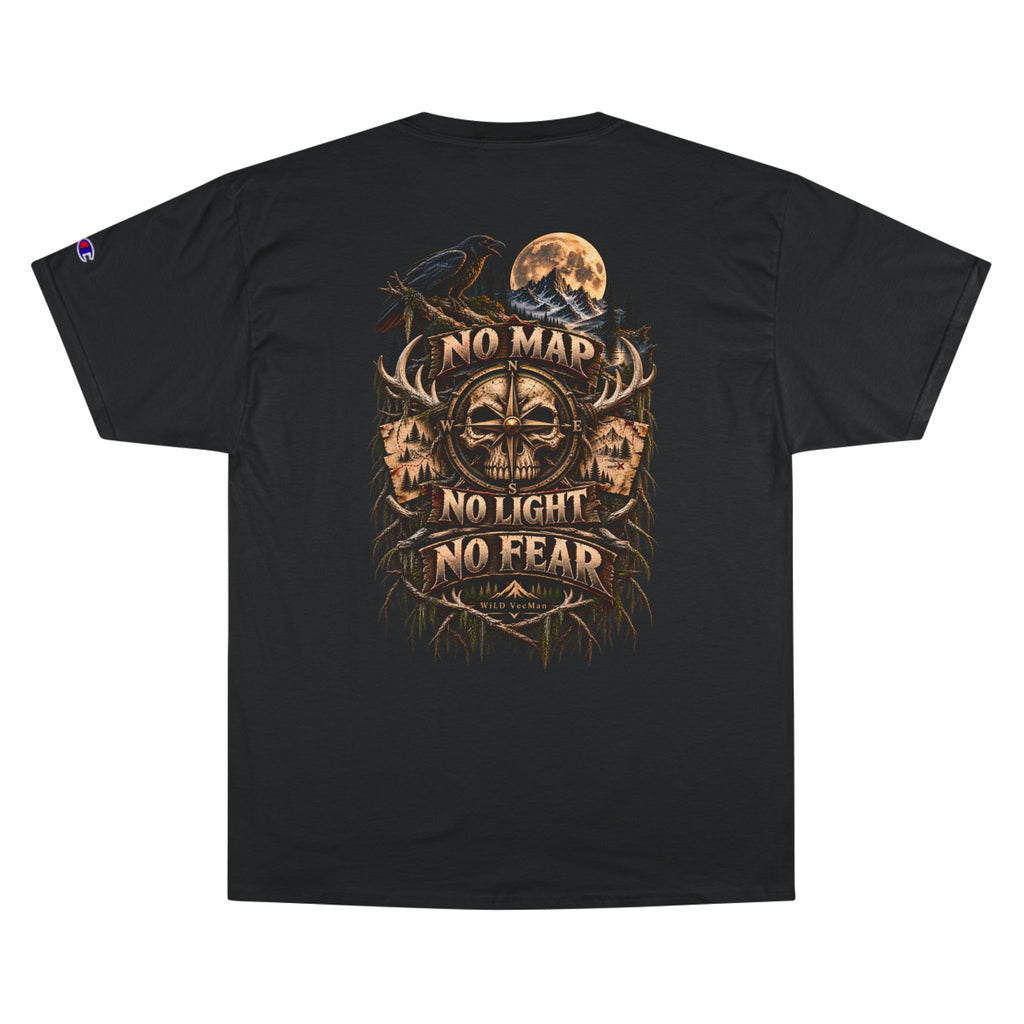 \No Map, No Light, No Fear - WiLD Vecman Halloween T-Shirt