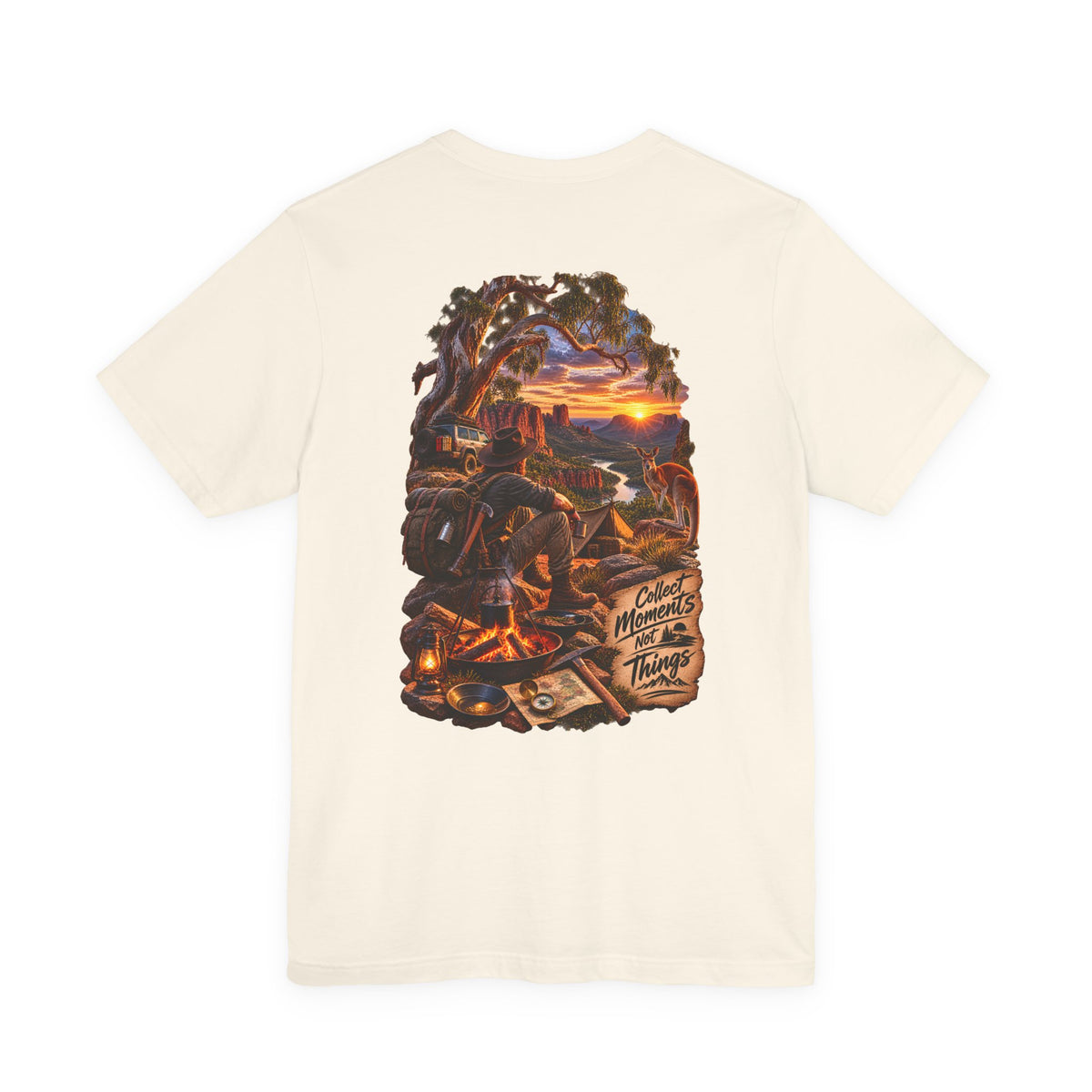 Adventure Campfire Tee — "Collect Memories Not Things" Graphic T-Shirt