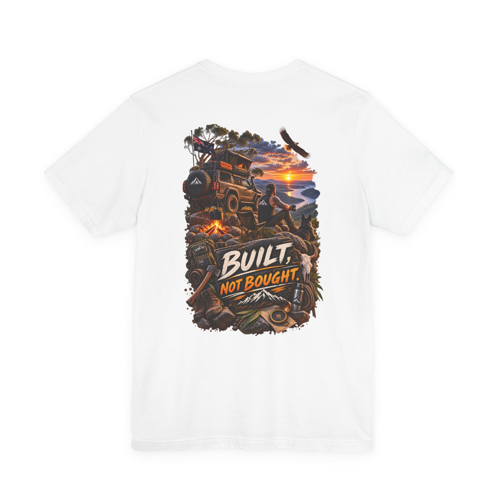T-shirt off-road « Built Not Bought » — T-shirt graphique aventure Jeep 4x4