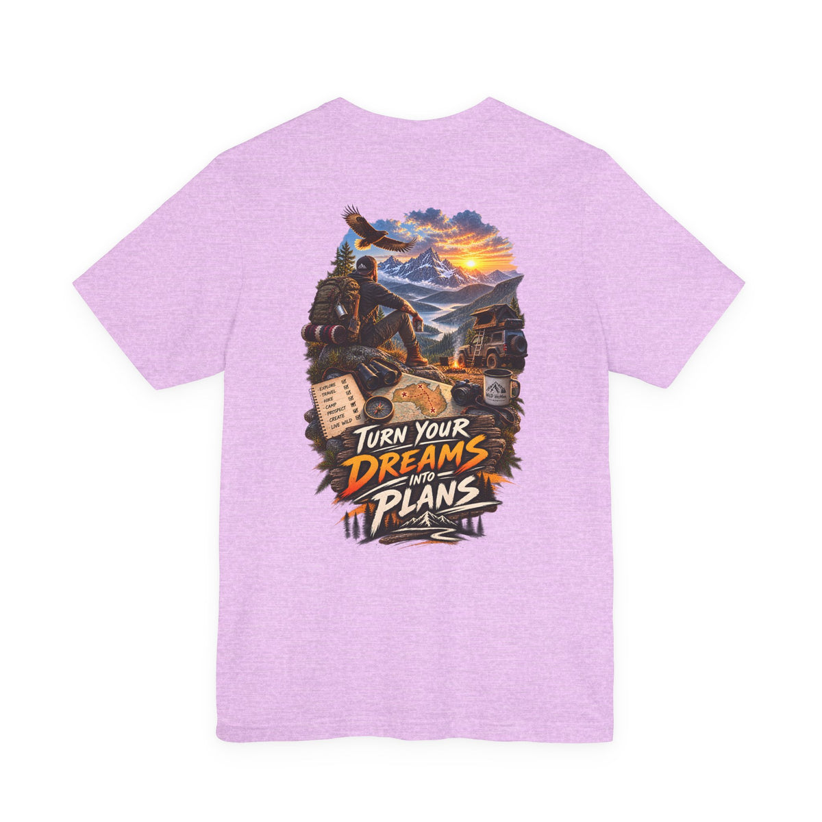 Motivational Adventure T-Shirt — “Turn Your Dreams Into Plans” Graphic Tee