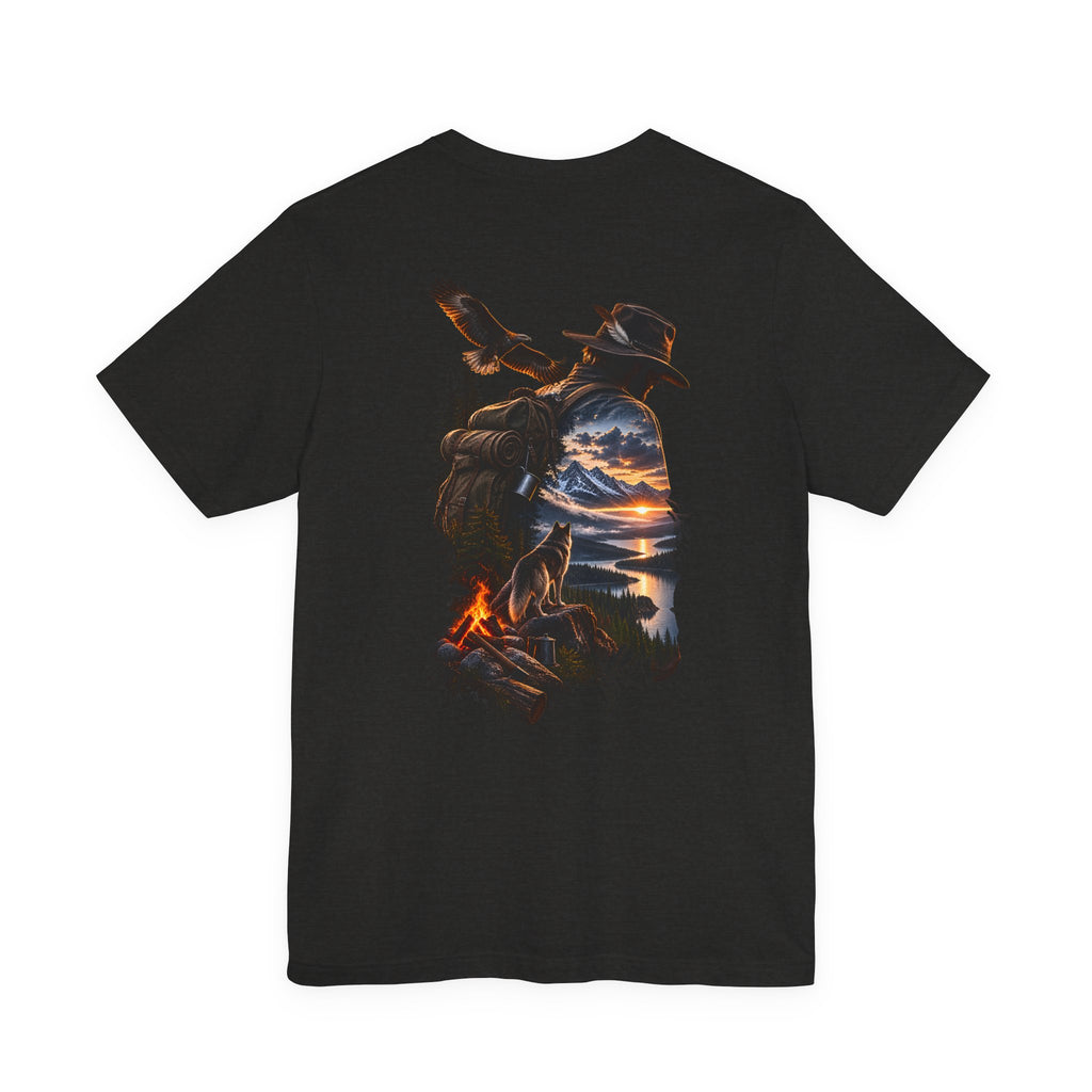 T-shirt Cowboy Coucher de Soleil Western — T-shirt Silhouette de Cowboy Pittoresque