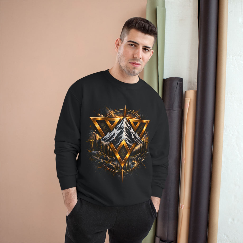 Adventure Champion Sweatshirt — 'Lost Often, Found Always' Mountain Graphic Crewneck