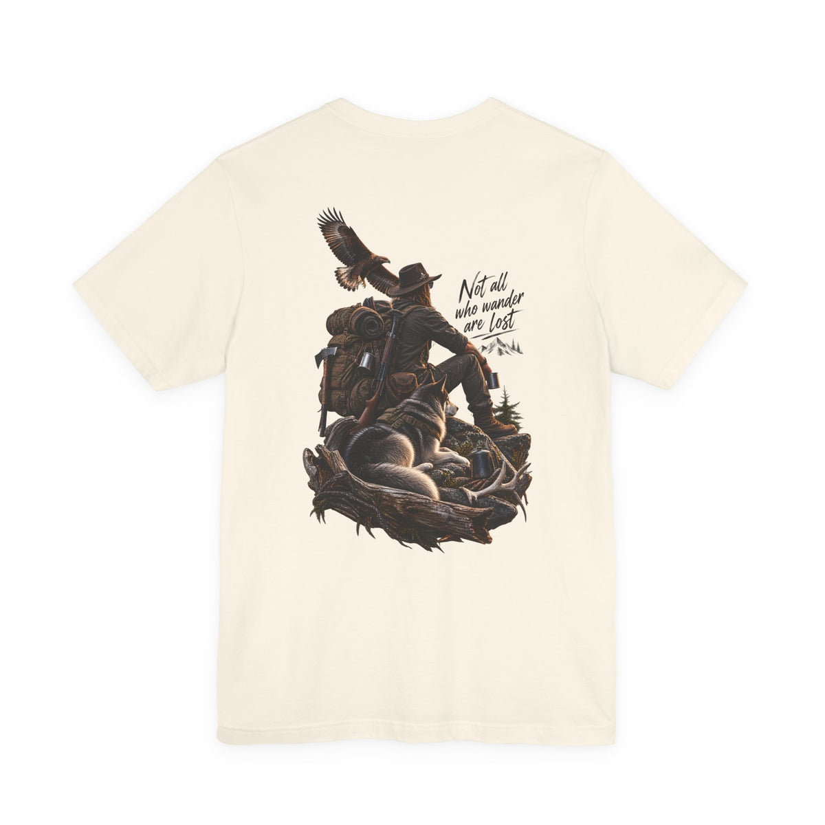 Western Adventure Graphic Tee — "Not all who wander are lost" Back Print