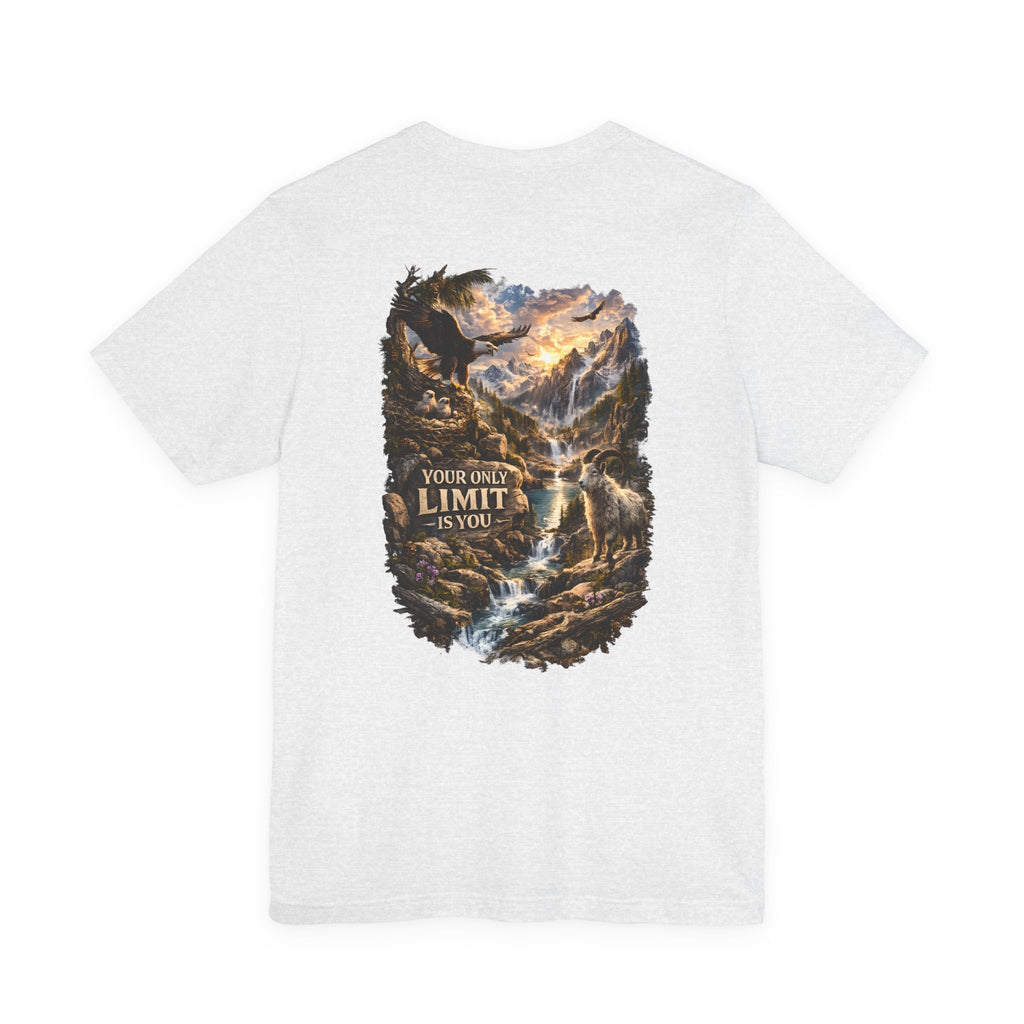 T-shirt Nature Aigle Inspirant - Imprimé au dos « Votre seule limite, c'est vous »
