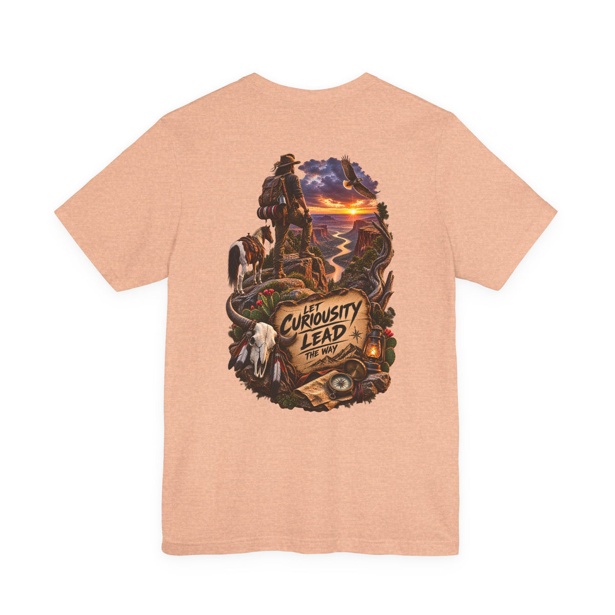 Adventure Graphic Tee — “Let Curiosity Lead the Way” Back Print