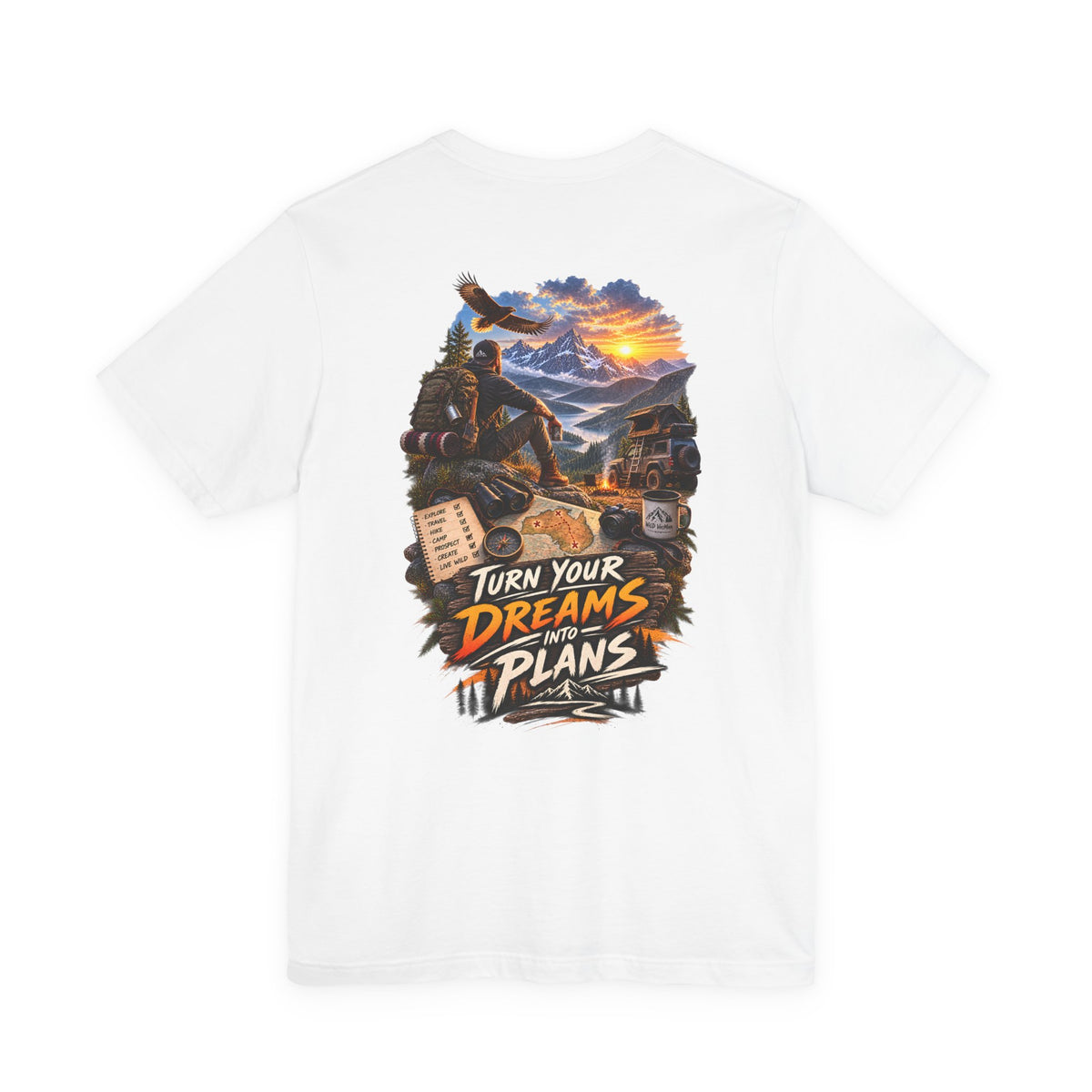Motivational Adventure T-Shirt — “Turn Your Dreams Into Plans” Graphic Tee