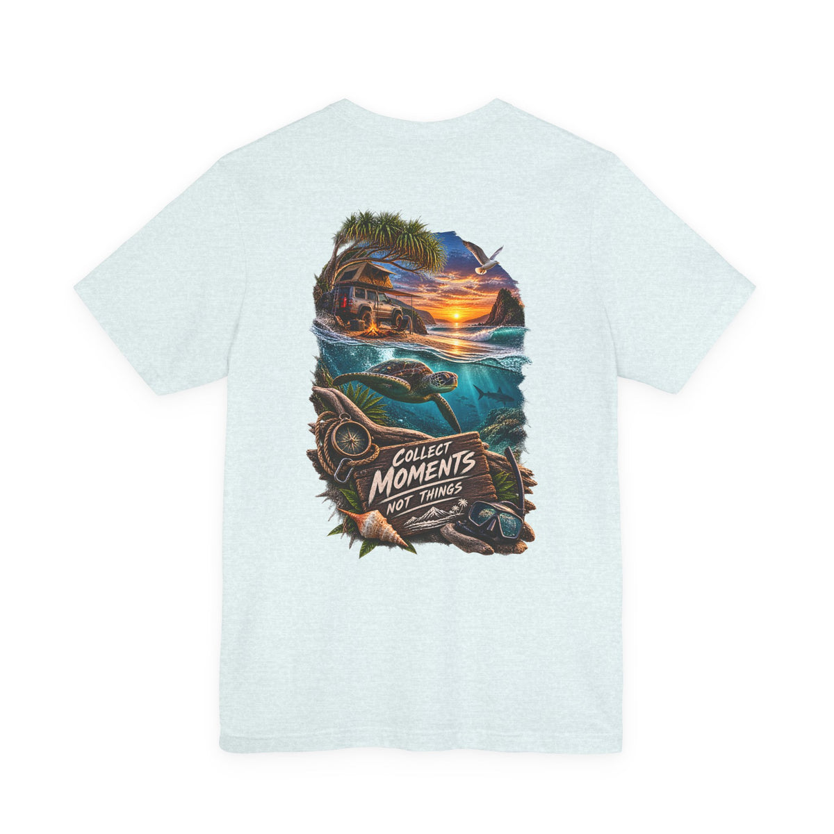 Collect Moments Not Things Sunset Surf T-Shirt