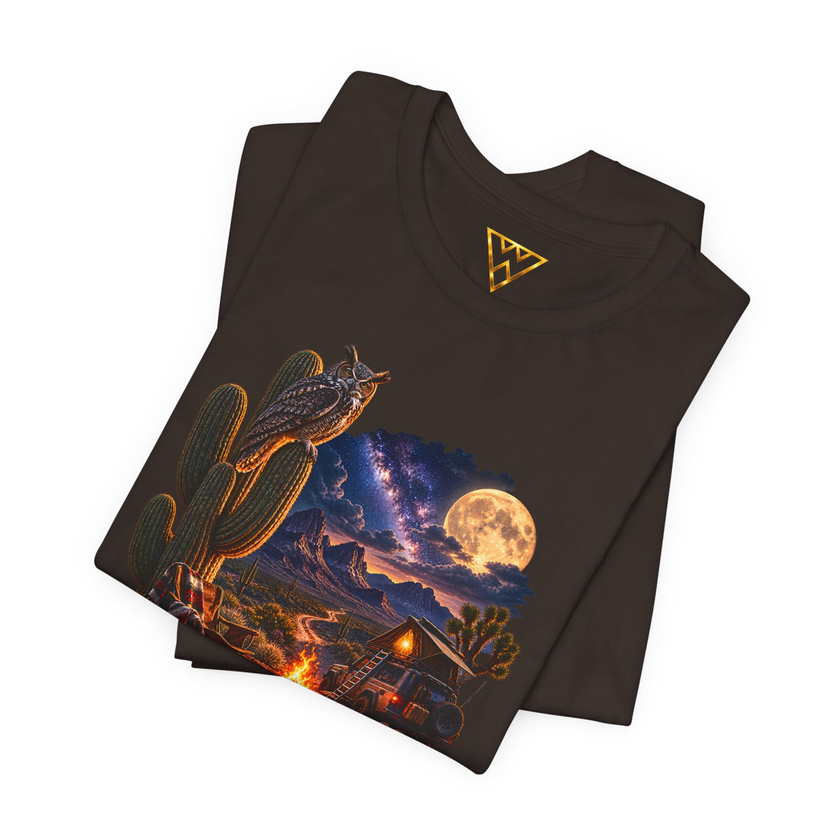 Campfire Desert Graphic Tee — "Seek What Sets Your Soul Alive"