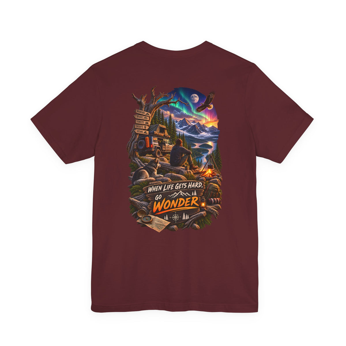 Adventure Tee — "When Life Gets Hard, Go Wonder" Graphic T‑Shirt