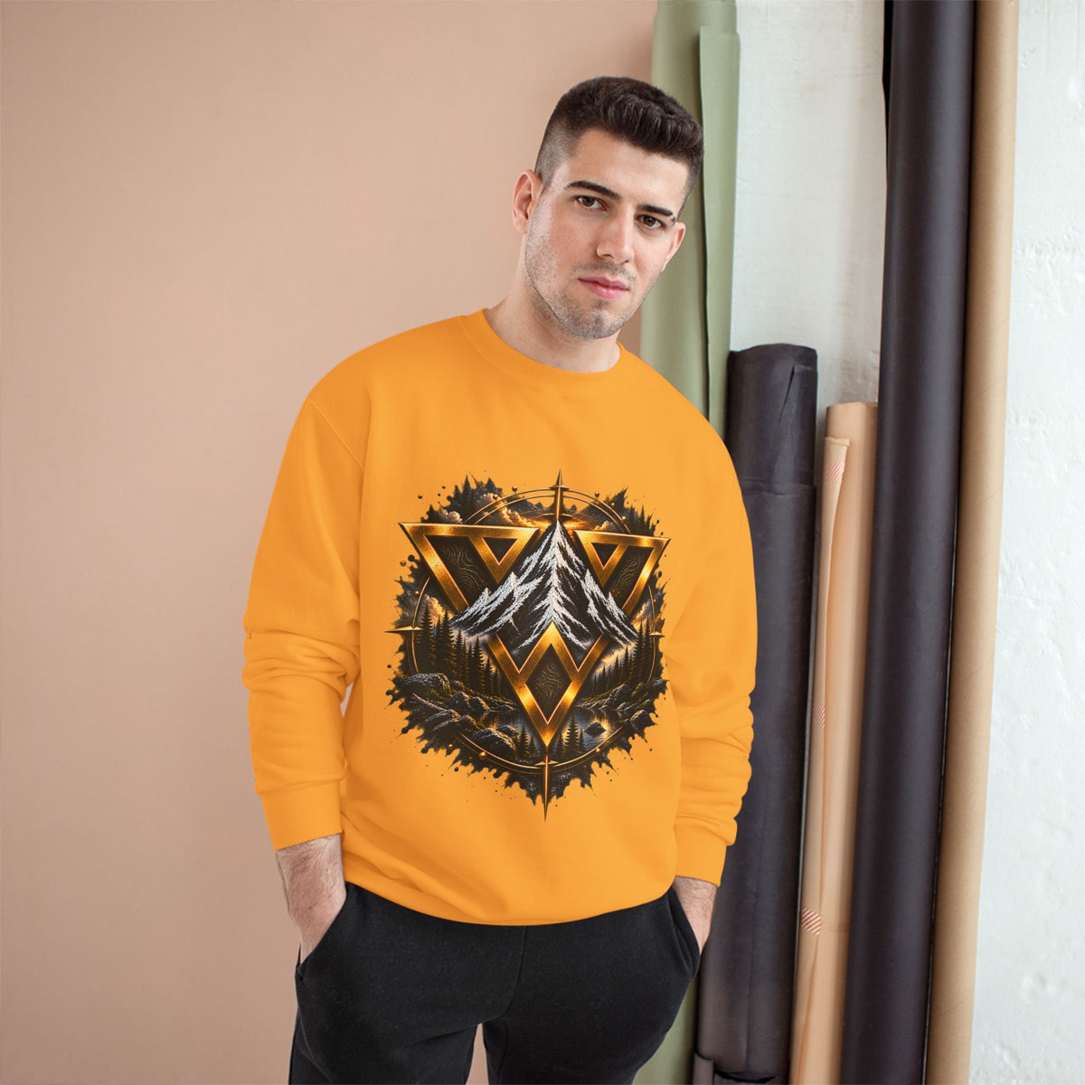 Adventure Champion Sweatshirt — 'Lost Often, Found Always' Mountain Graphic Crewneck