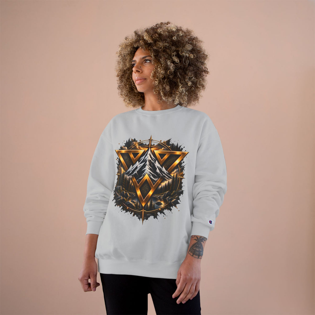Adventure Champion Sweatshirt — 'Lost Often, Found Always' Mountain Graphic Crewneck
