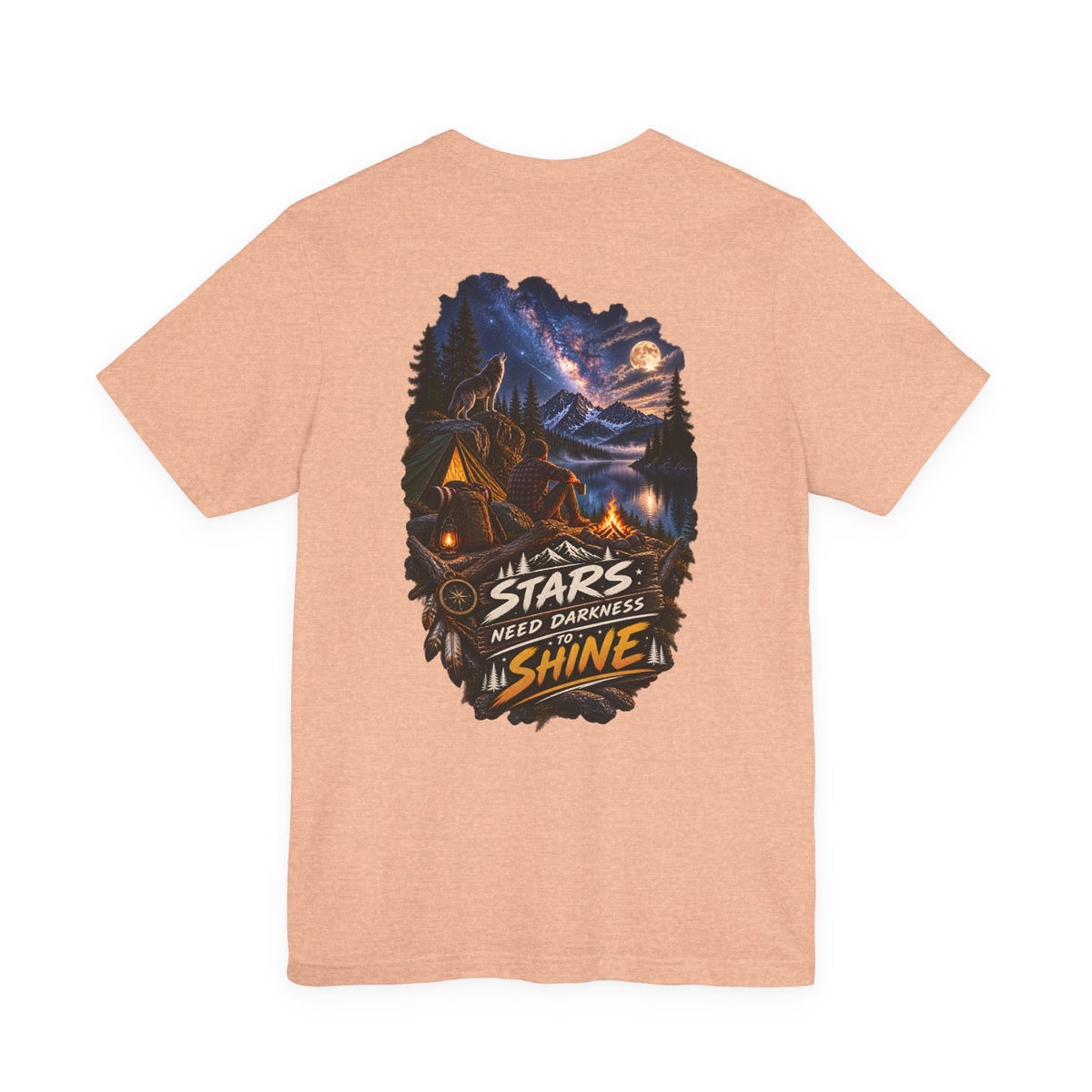 Camping Night Sky T-Shirt — "The Stars Need Darkness to Shine" Graphic Tee