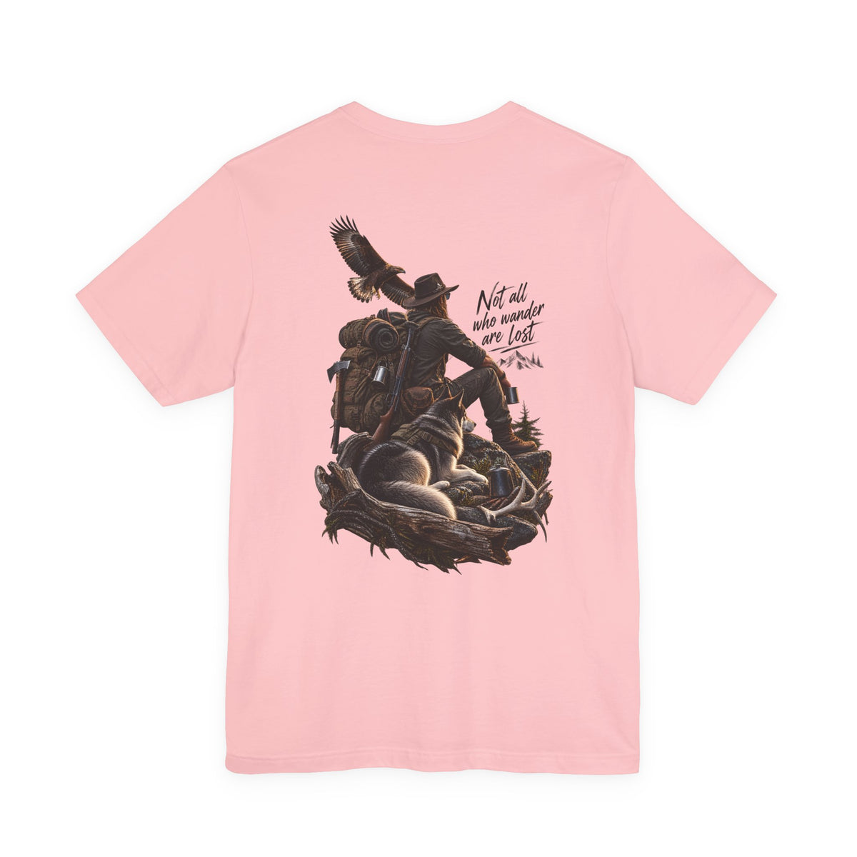 Western Adventure Graphic Tee — "Not all who wander are lost" Back Print