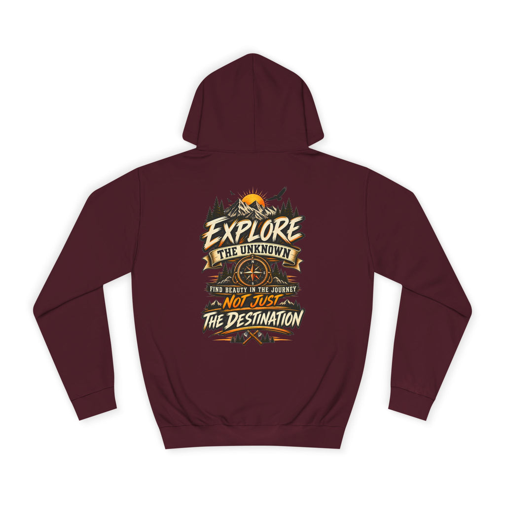 Explore The Unknown Hoodie — Adventure Graphic College Pullover