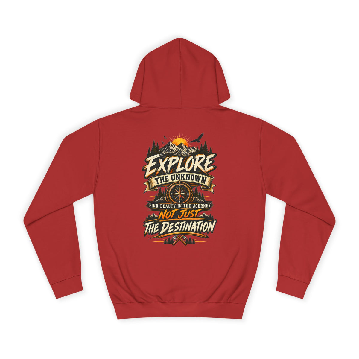 Explore The Unknown Hoodie — Adventure Graphic College Pullover