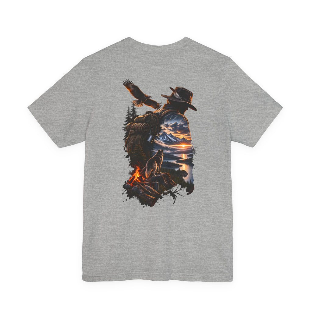 T-shirt Cowboy Coucher de Soleil Western — T-shirt Silhouette de Cowboy Pittoresque
