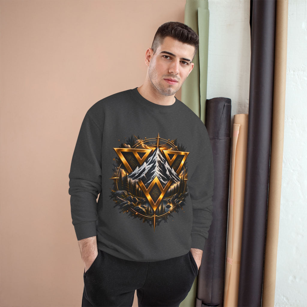 Adventure Champion Sweatshirt — 'Lost Often, Found Always' Mountain Graphic Crewneck