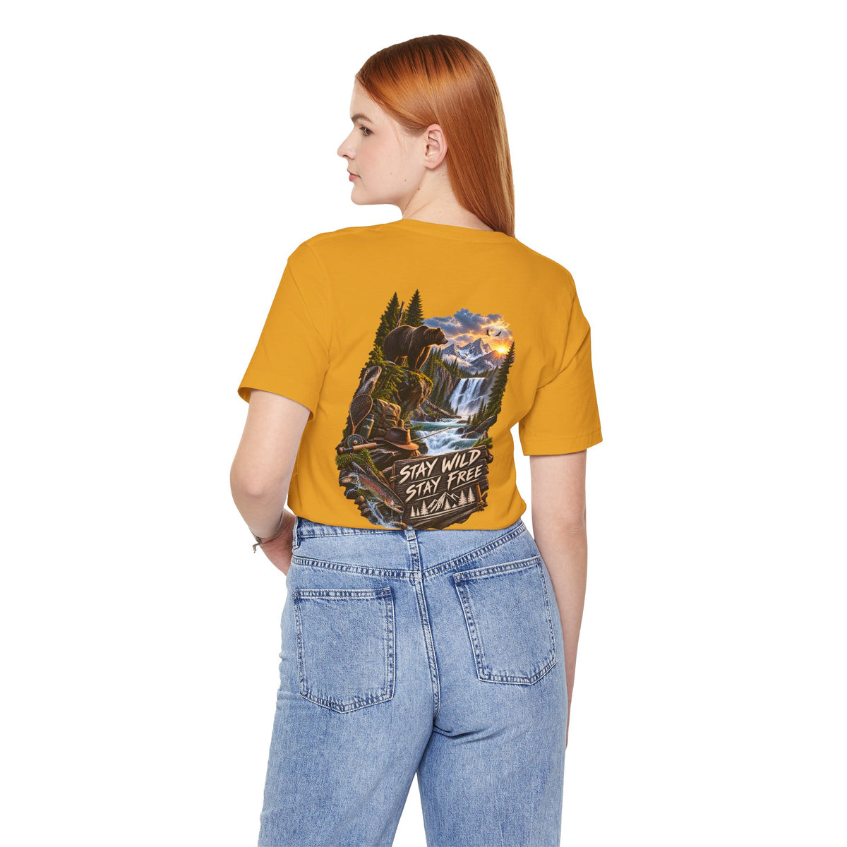Stay Wild Stay Free Mountain Waterfall T-Shirt