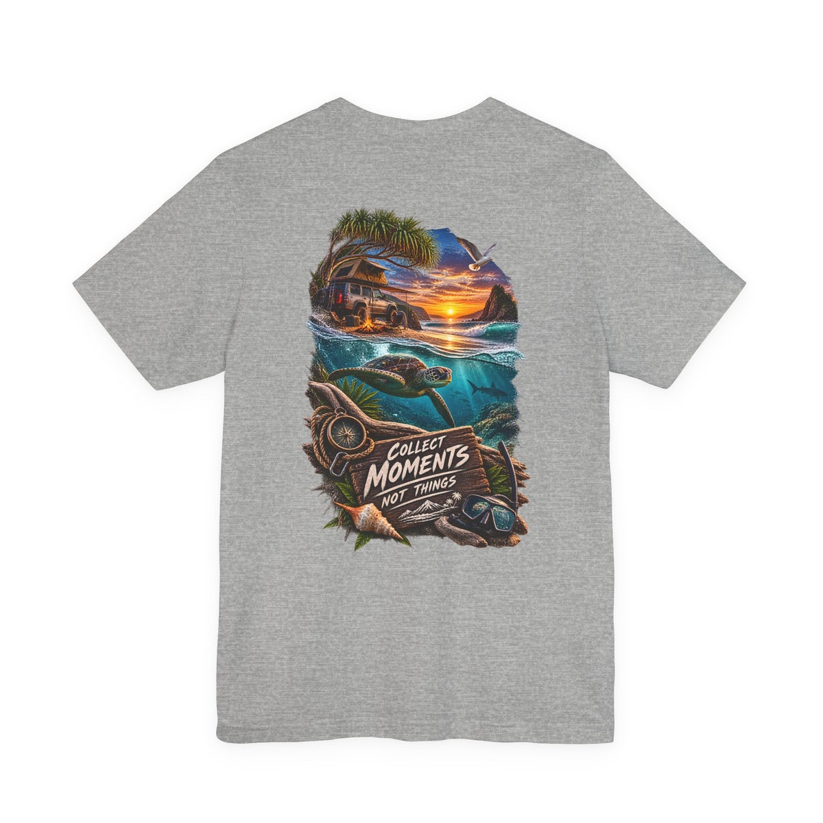 Collect Moments Not Things Sunset Surf T-Shirt