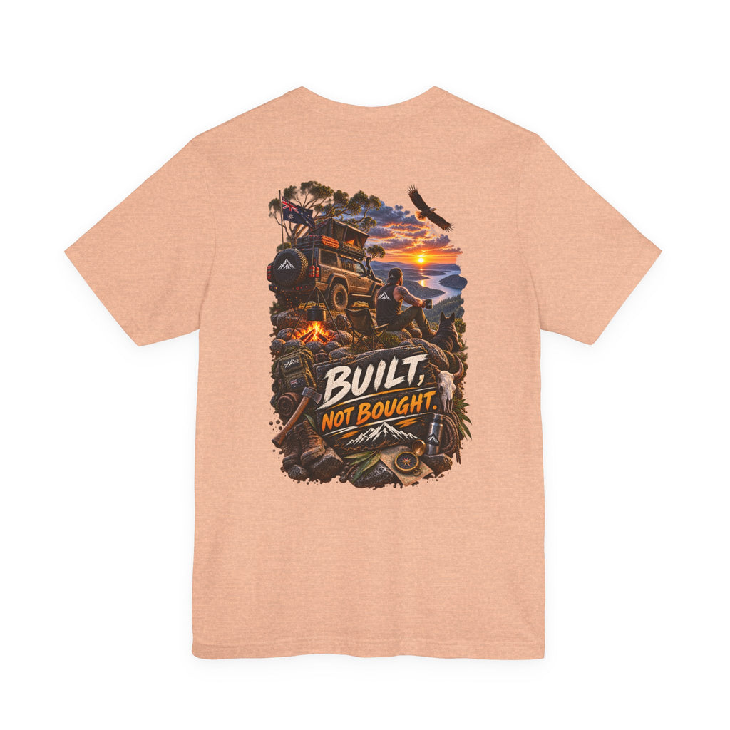 T-shirt off-road « Built Not Bought » — T-shirt graphique aventure Jeep 4x4